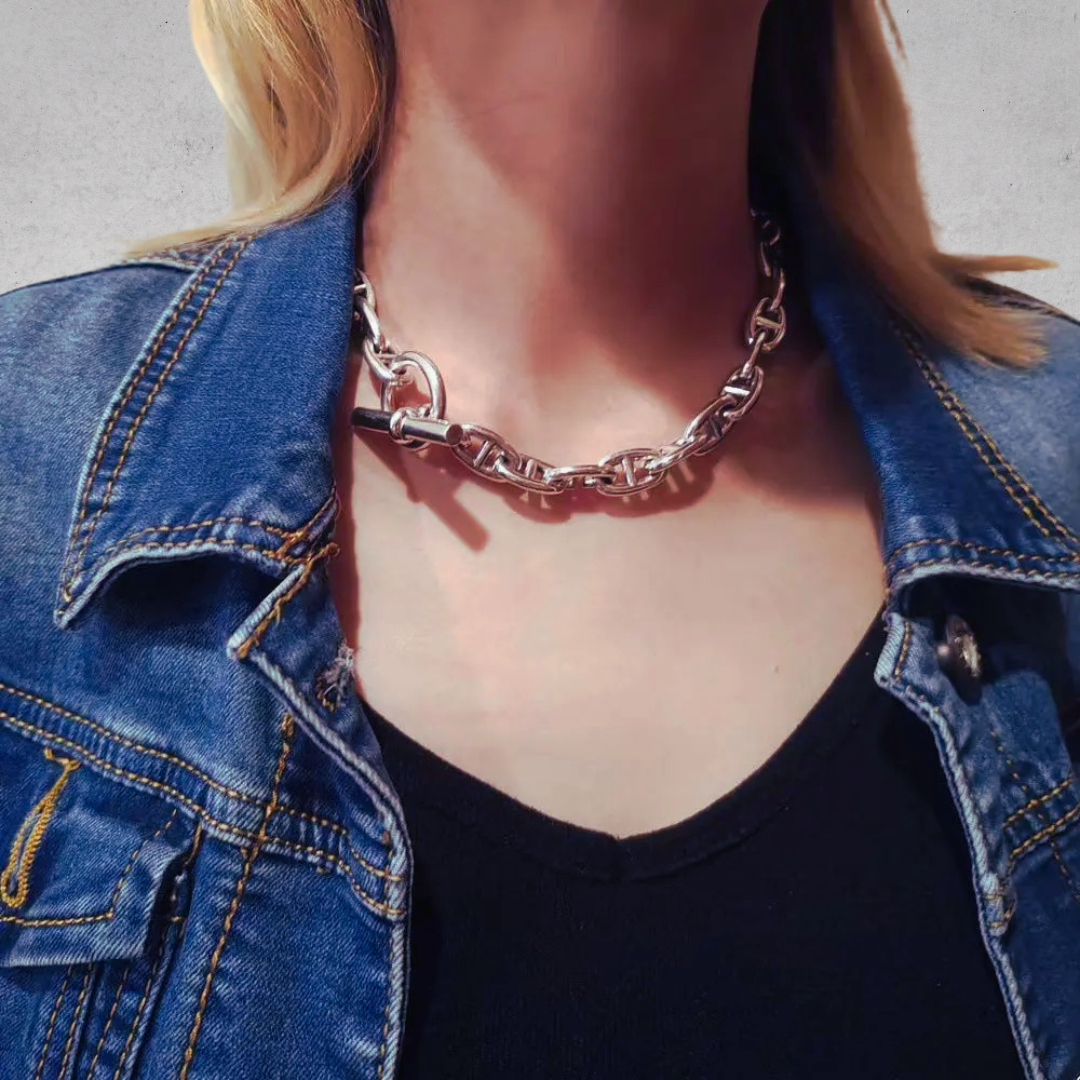 PUNK SILVER CHAIN NECKLACE- Silver925 ネックレス
