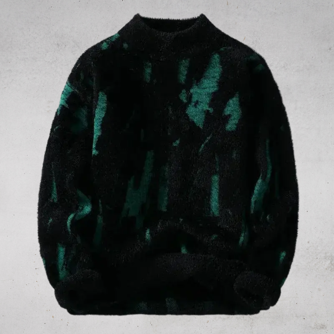 ABSTRACT BRUSH KNIT SWEATER-アブストラクトブラッシュニットセーター