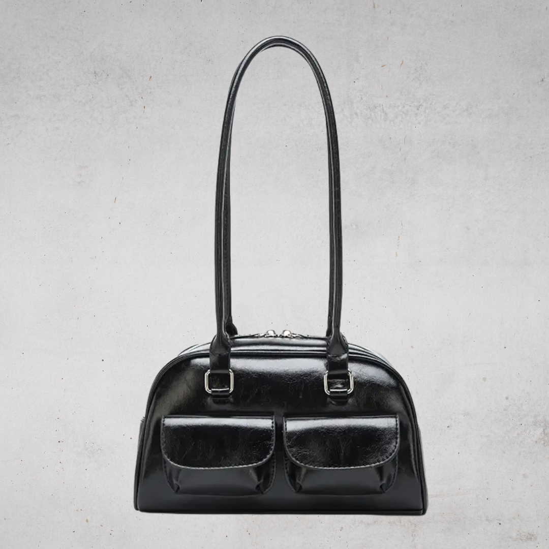 VINTAGE PU SHOULDER BAG - ヴィンテージライクPUショルダーバッグ