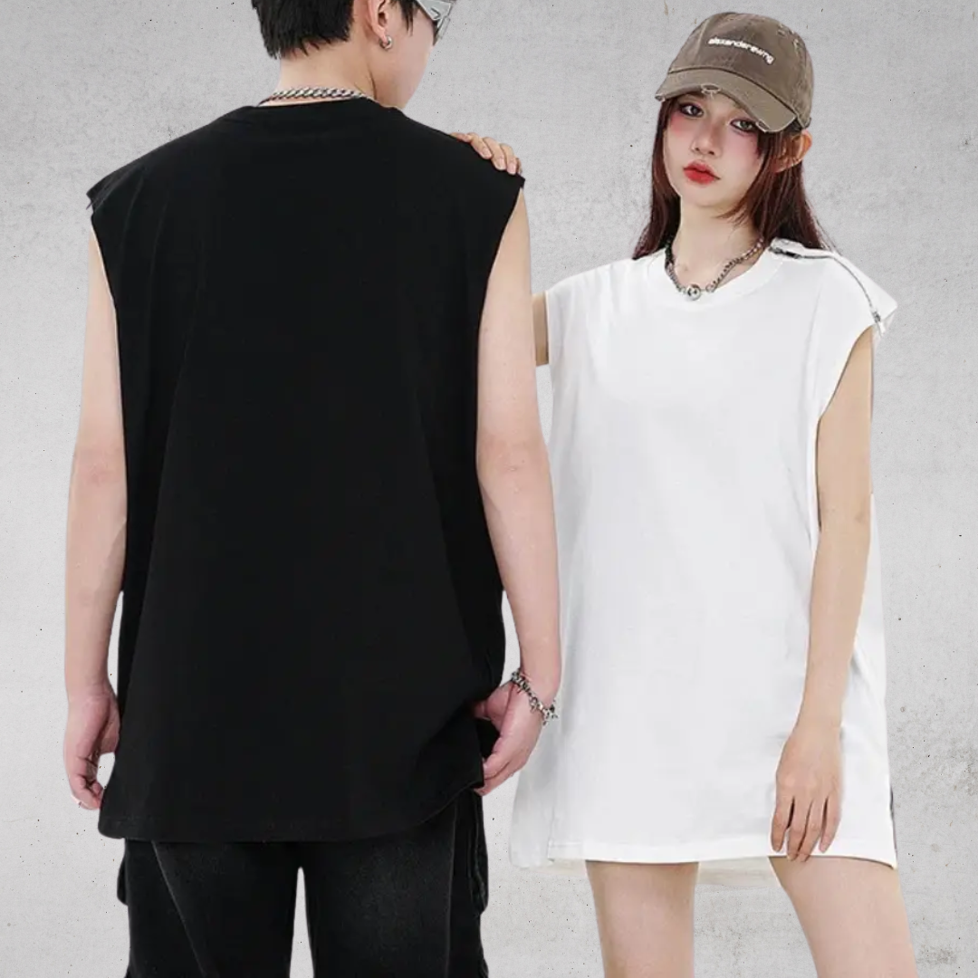 SLEEVELESS BASIC NO SLEEVE TEE-スリーブレス ベーシック ノースリーブ ユニセックスTシャツ