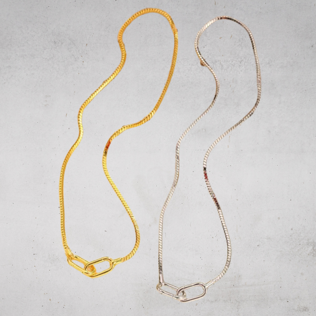 DOUBLE LINK SNAKE BONE NECKLACE - ダブルリンクスネークボーン Silver925 ネックレス