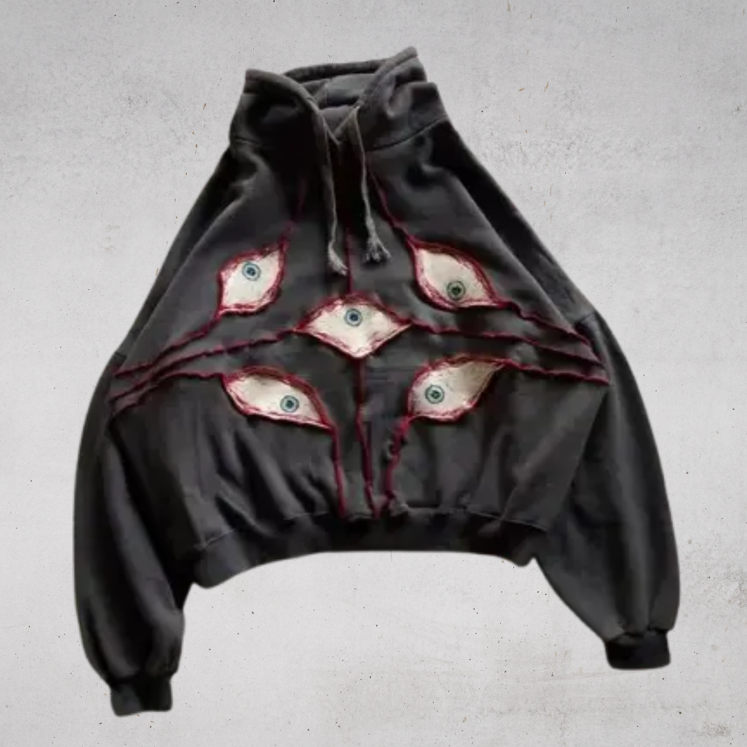 EYE GRAPHIC CROPPED HOODIE-アイグラフィック クロップドフーディー