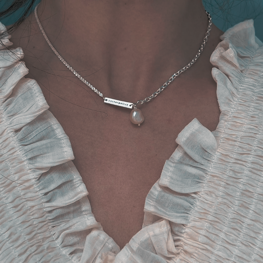 ELEGANT PEARL SILVER NECKLACE- Silver925 ネックレス