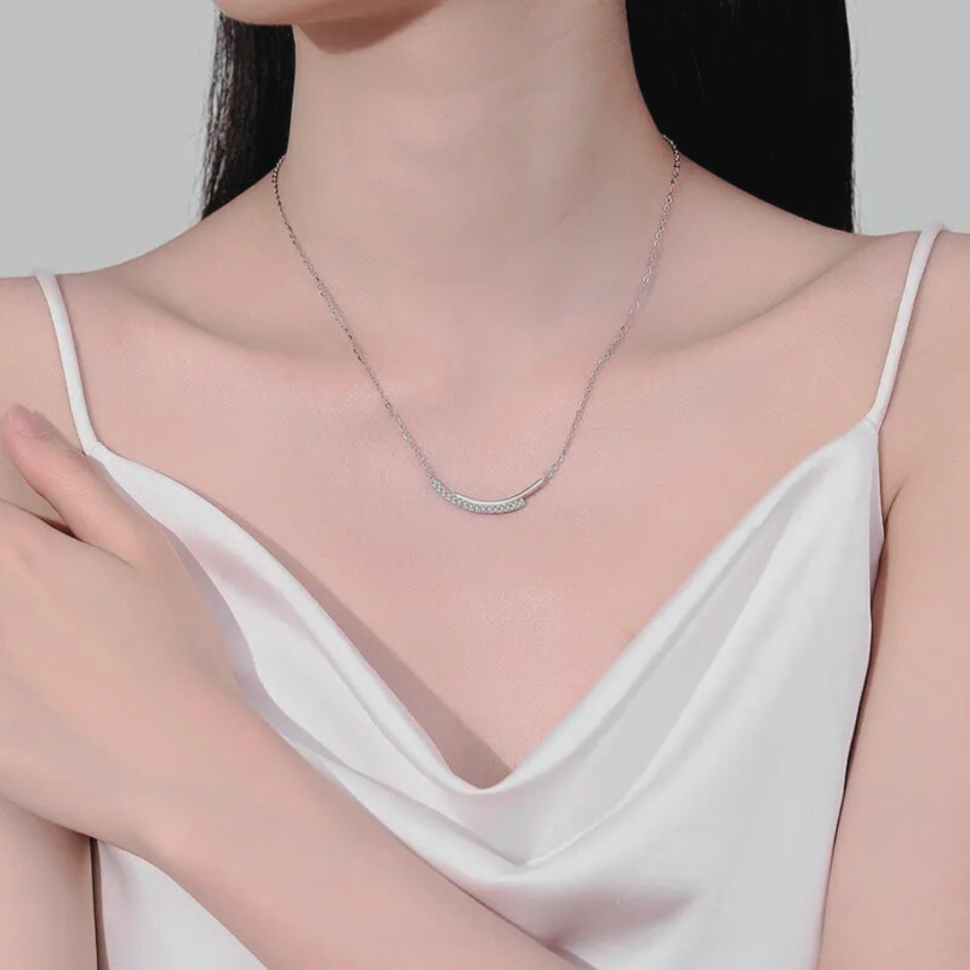 ELEGANT CURVE SILVER NECKLACE- Silver925 ネックレス