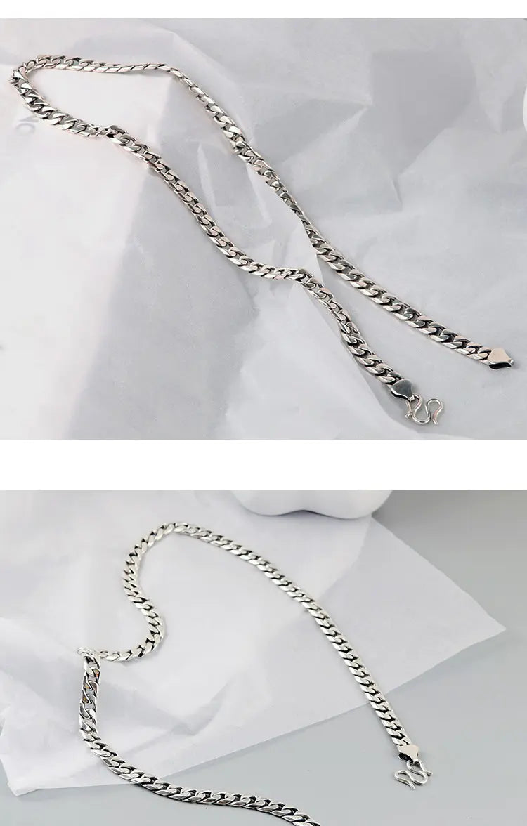 SIMPLE HEAVY CURB CHAIN NECKLACE - ヘビーカーブチェーン Silver925 ネックレス Mira Gemini