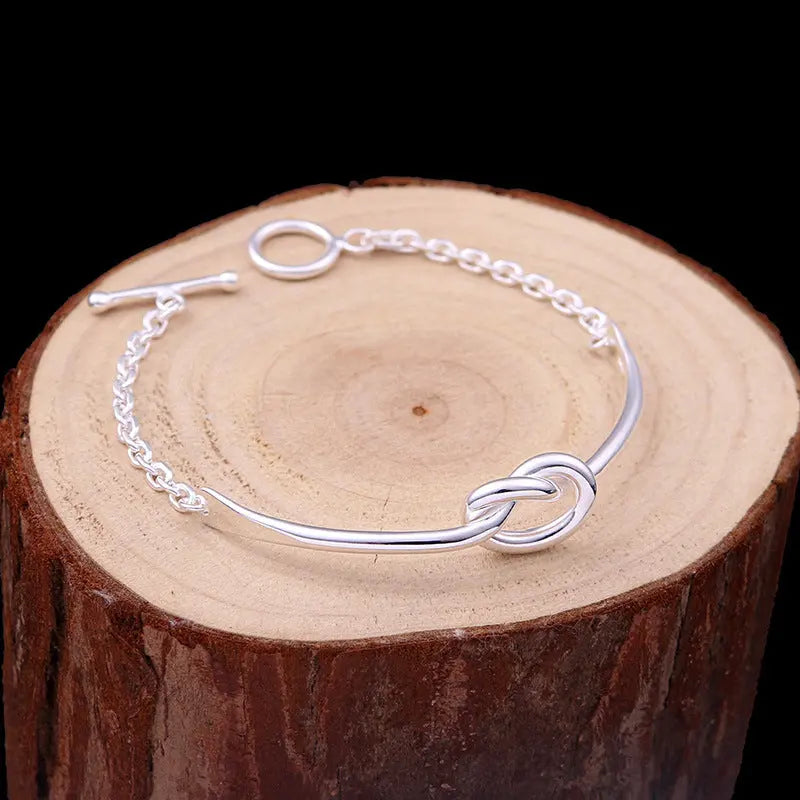 KNOT LINK SILVER BRACELET Mira Gemini