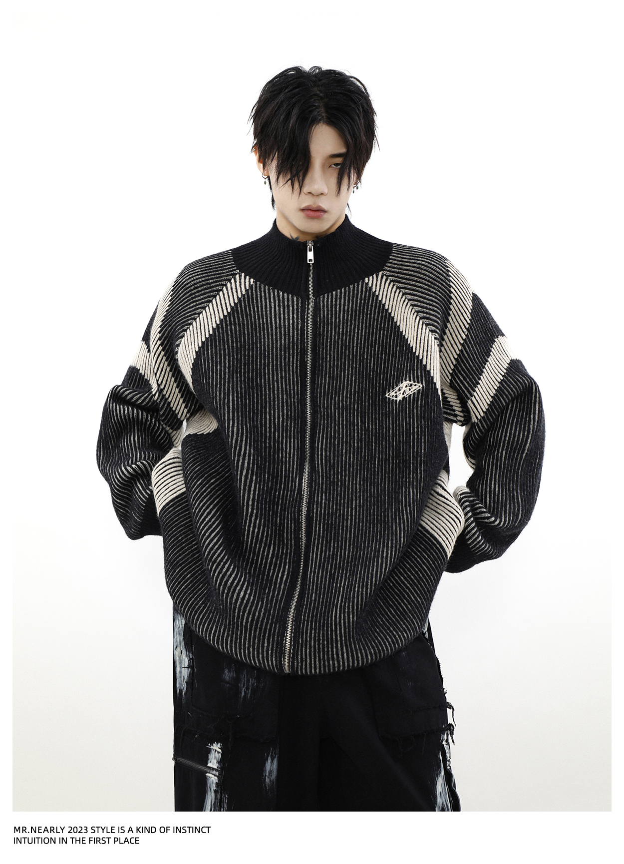 C91 RIBBED ZIP KNIT(リブジップニット)