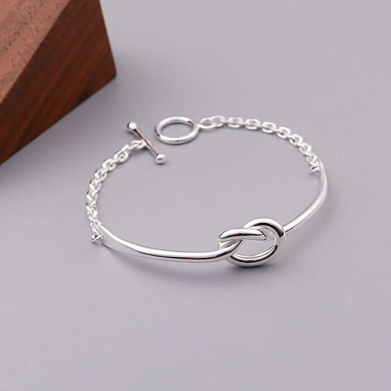 KNOT LINK SILVER BRACELET Mira Gemini