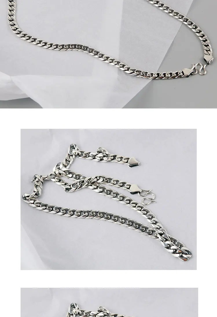 SIMPLE HEAVY CURB CHAIN NECKLACE - ヘビーカーブチェーン Silver925 ネックレス Mira Gemini