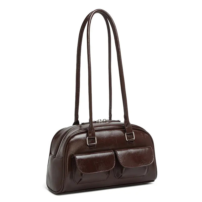 VINTAGE PU SHOULDER BAG - ヴィンテージライクPUショルダーバッグ Mira Gemini