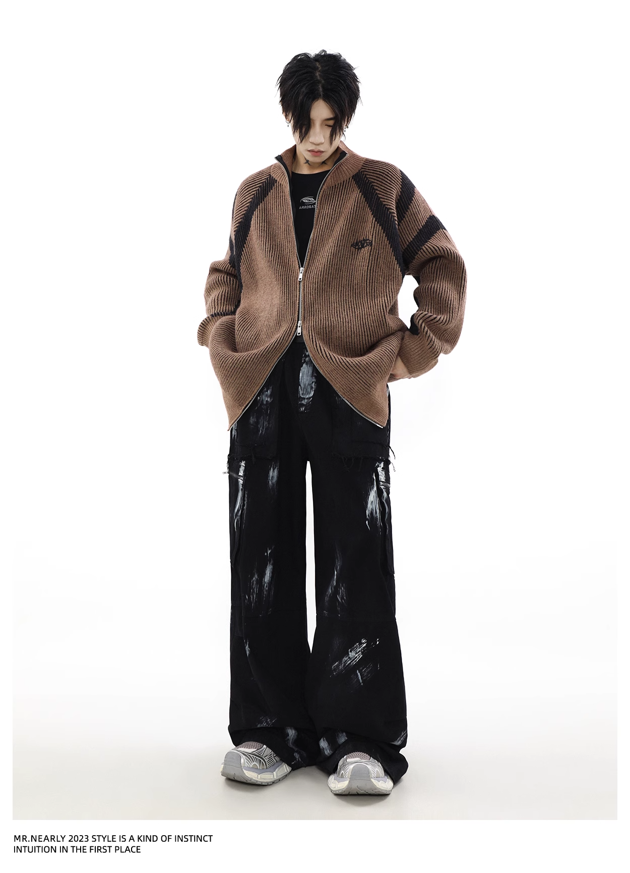 C91 RIBBED ZIP KNIT(リブジップニット)