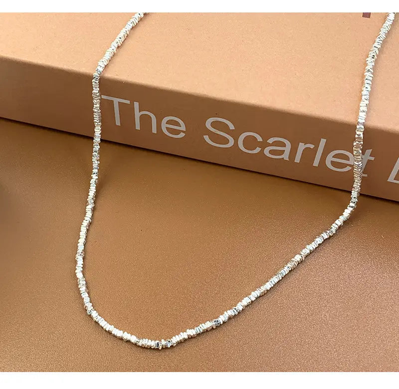 SQUARE SILVER NECKLACE Mira Gemini