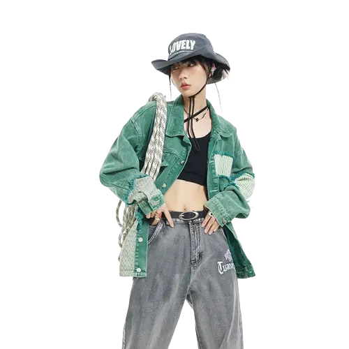VINTAGE DISTRESSED DENIM JACKET-ヴィンテージディストレッスドデニムジャケット Mira Gemini