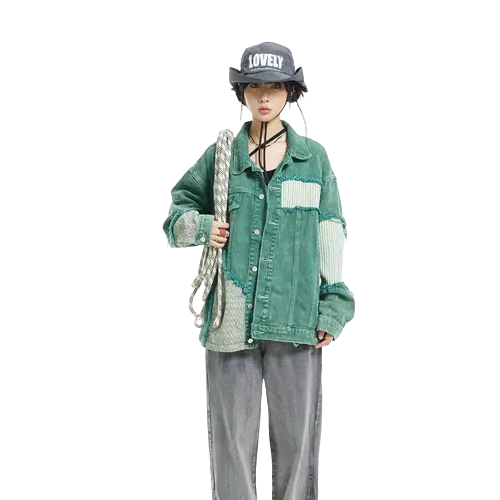 VINTAGE DISTRESSED DENIM JACKET-ヴィンテージディストレッスドデニムジャケット Mira Gemini