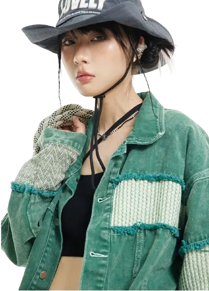 VINTAGE DISTRESSED DENIM JACKET-ヴィンテージディストレッスドデニムジャケット Mira Gemini