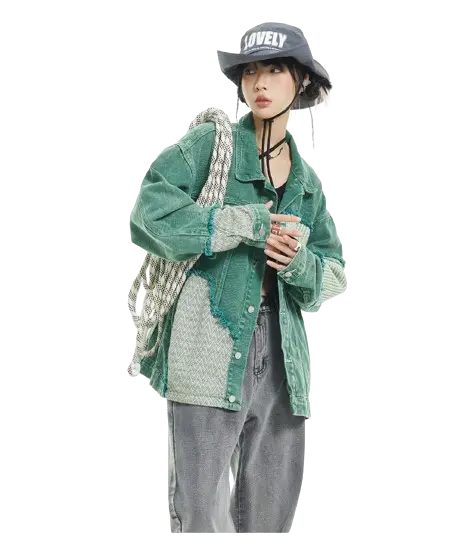 VINTAGE DISTRESSED DENIM JACKET-ヴィンテージディストレッスドデニムジャケット Mira Gemini