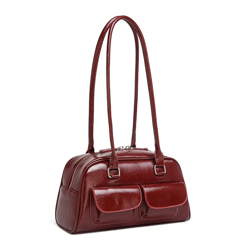 VINTAGE PU SHOULDER BAG - ヴィンテージライクPUショルダーバッグ Mira Gemini