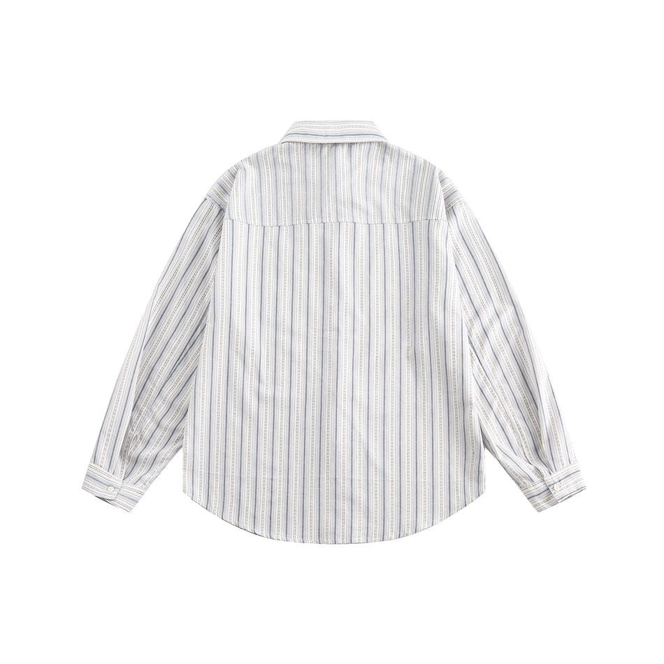 EMBROIDERED STRIPE SHIRT(エンブロイダードストライプシャツ)
