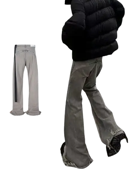 SIDE ZIPPER FLARE DENIM PANTS-サイドジッパーフレアデニムパンツ Mira Gemini