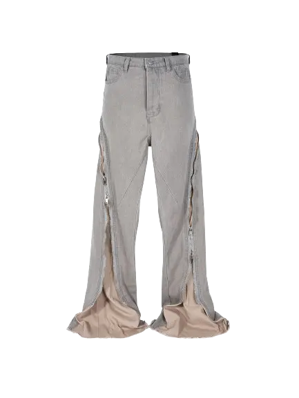 SIDE ZIPPER FLARE DENIM PANTS-サイドジッパーフレアデニムパンツ Mira Gemini