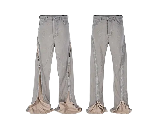 SIDE ZIPPER FLARE DENIM PANTS-サイドジッパーフレアデニムパンツ Mira Gemini