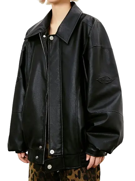 FAUX LEATHER RIDERS JACKET-フェイクレザーライダースジャケット Mira Gemini