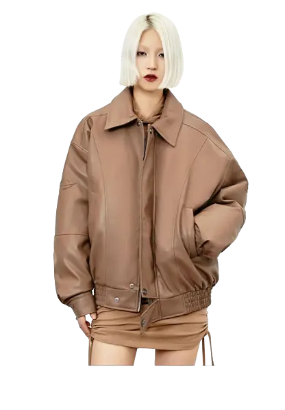 FAUX LEATHER RIDERS JACKET-フェイクレザーライダースジャケット Mira Gemini