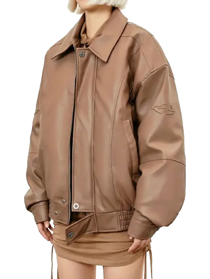 FAUX LEATHER RIDERS JACKET-フェイクレザーライダースジャケット Mira Gemini