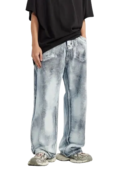 VINTAGE WASHED WIDE DENIM PANTS-ヴィンテージウォッシュドワイドデニムパンツ Mira Gemini
