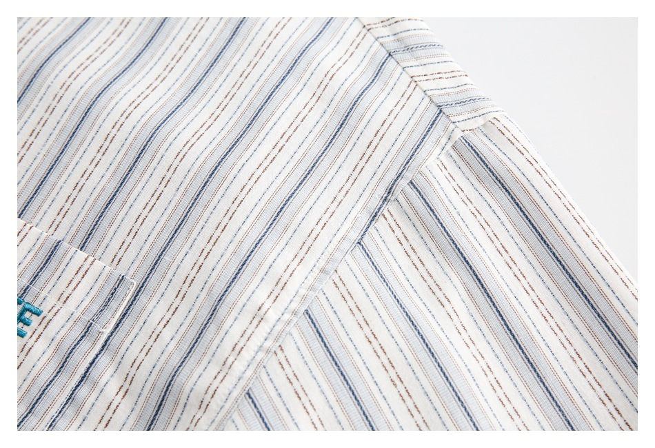 EMBROIDERED STRIPE SHIRT(エンブロイダードストライプシャツ)