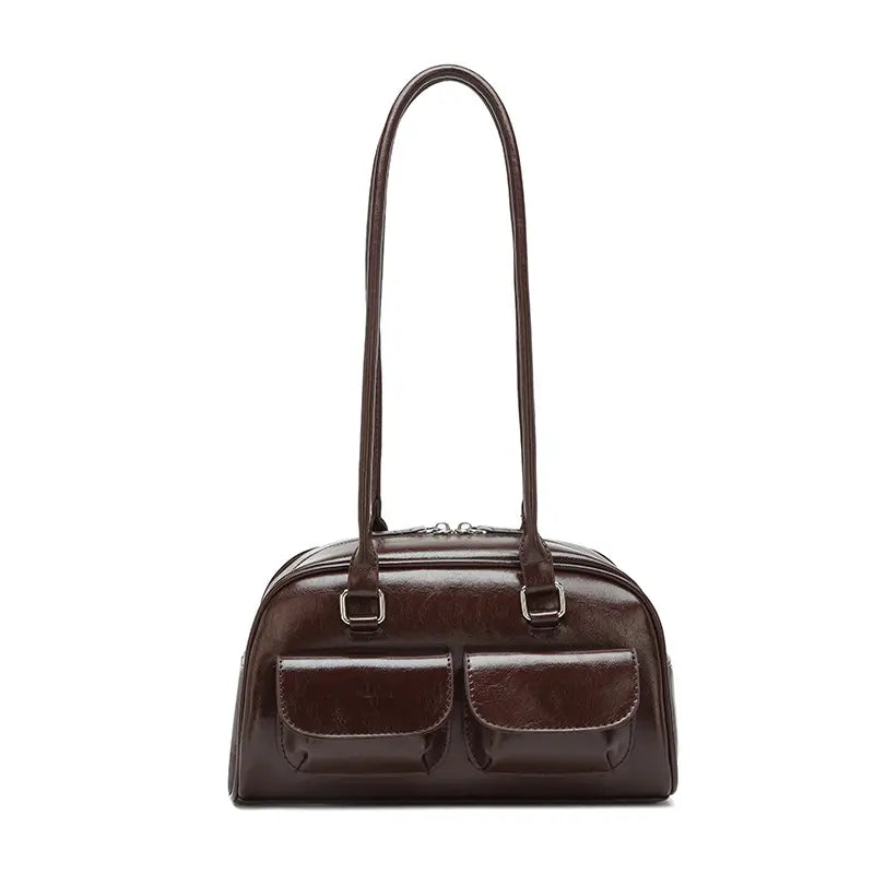 VINTAGE PU SHOULDER BAG - ヴィンテージライクPUショルダーバッグ Mira Gemini