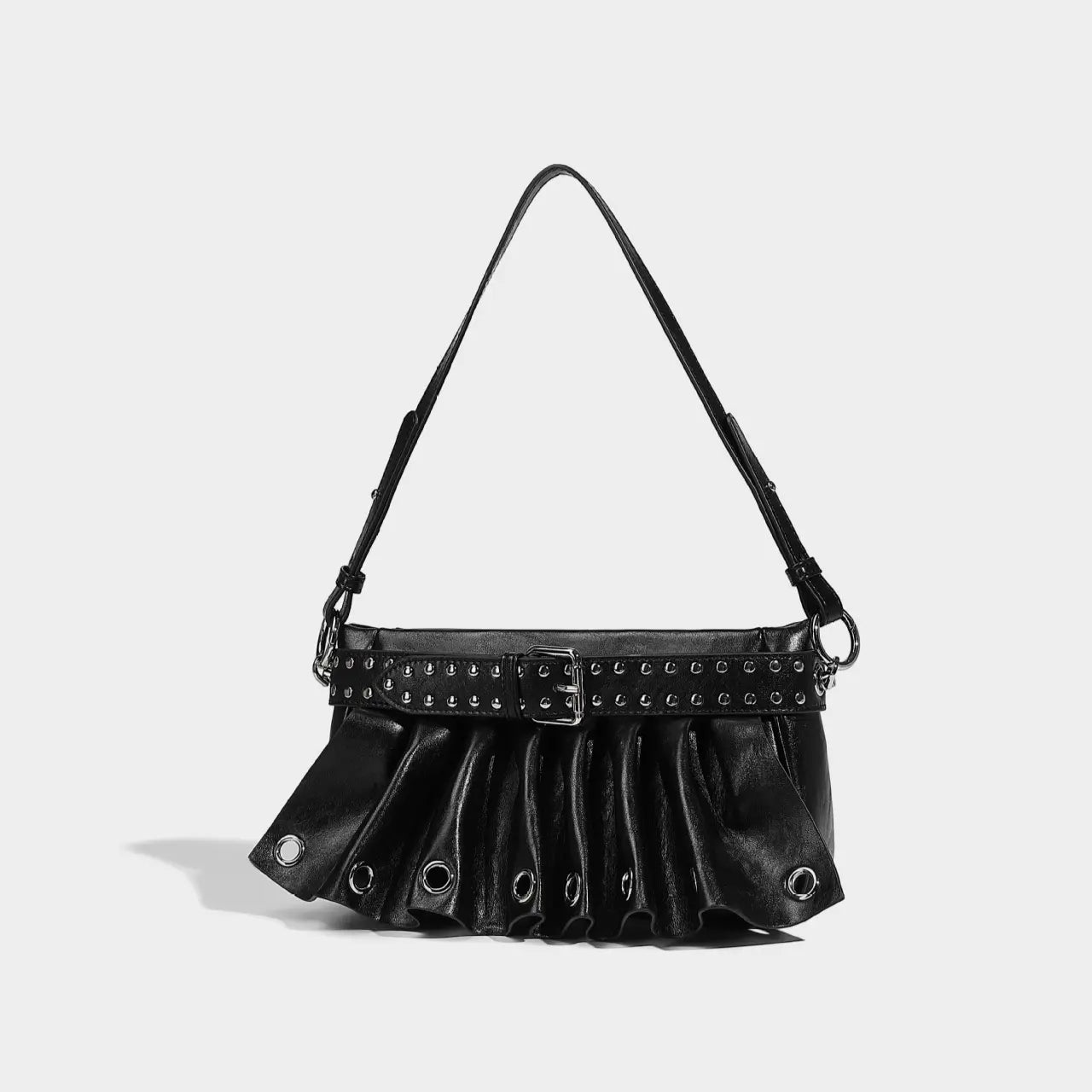 RIVET PLEATED STREET BAG - リベットプリーツ ストリート バッグ Mira Gemini