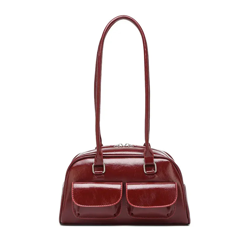 VINTAGE PU SHOULDER BAG - ヴィンテージライクPUショルダーバッグ Mira Gemini