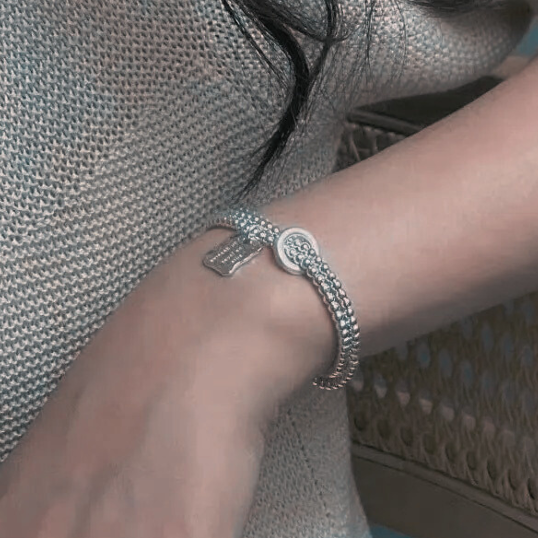 DOUBLE CHAIN SILVER BRACELET-Silver925 ブレスレット