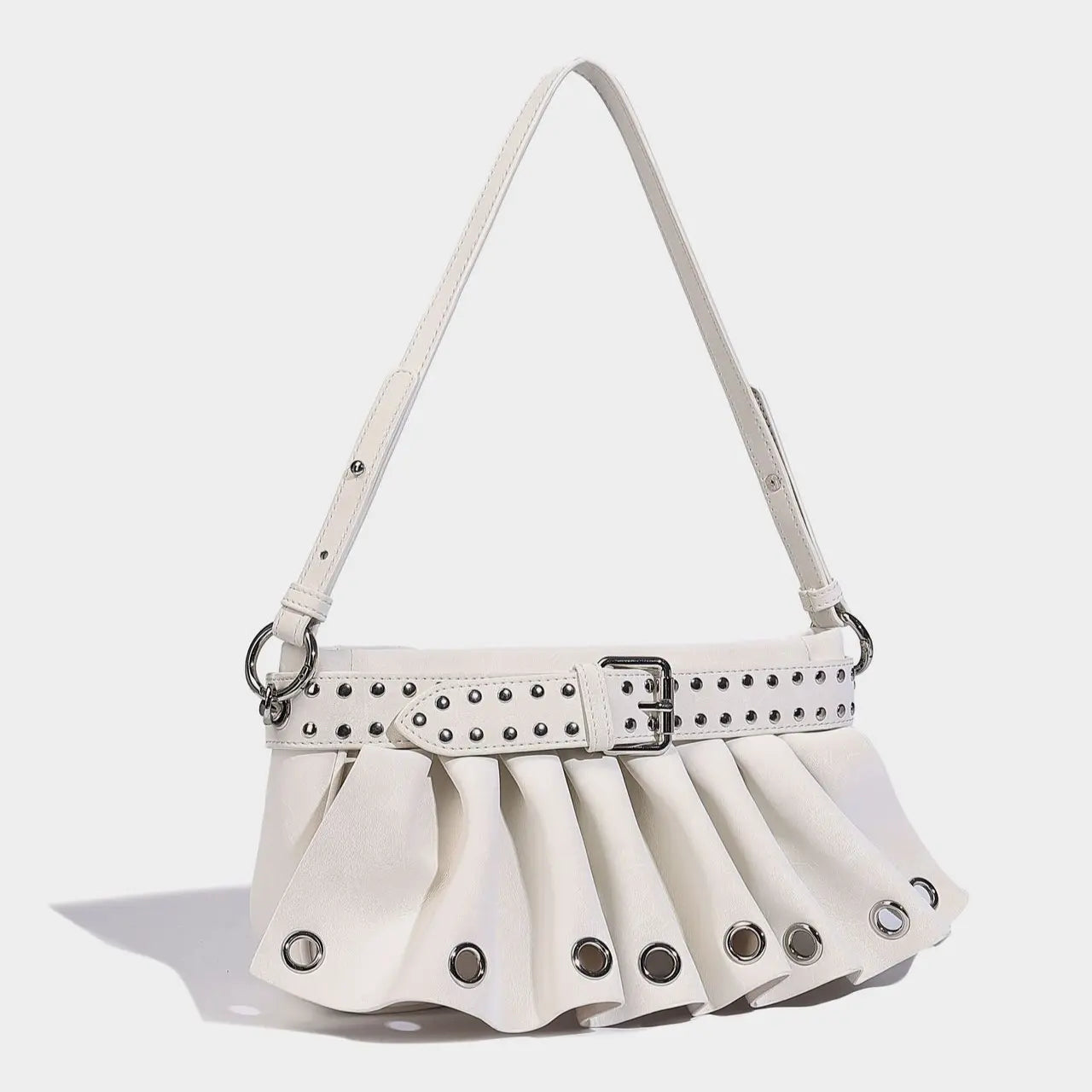 RIVET PLEATED STREET BAG - リベットプリーツ ストリート バッグ Mira Gemini