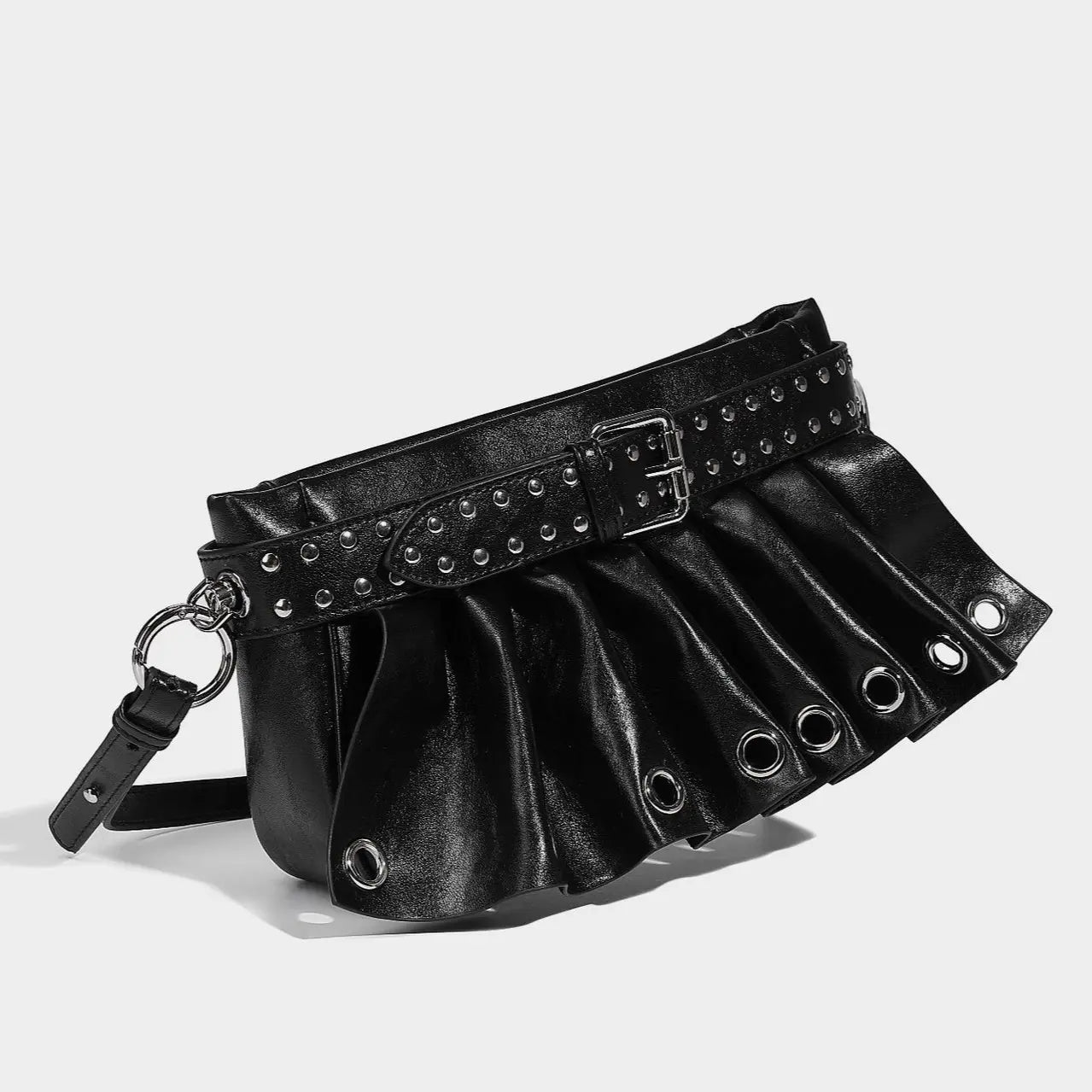 RIVET PLEATED STREET BAG - リベットプリーツ ストリート バッグ Mira Gemini