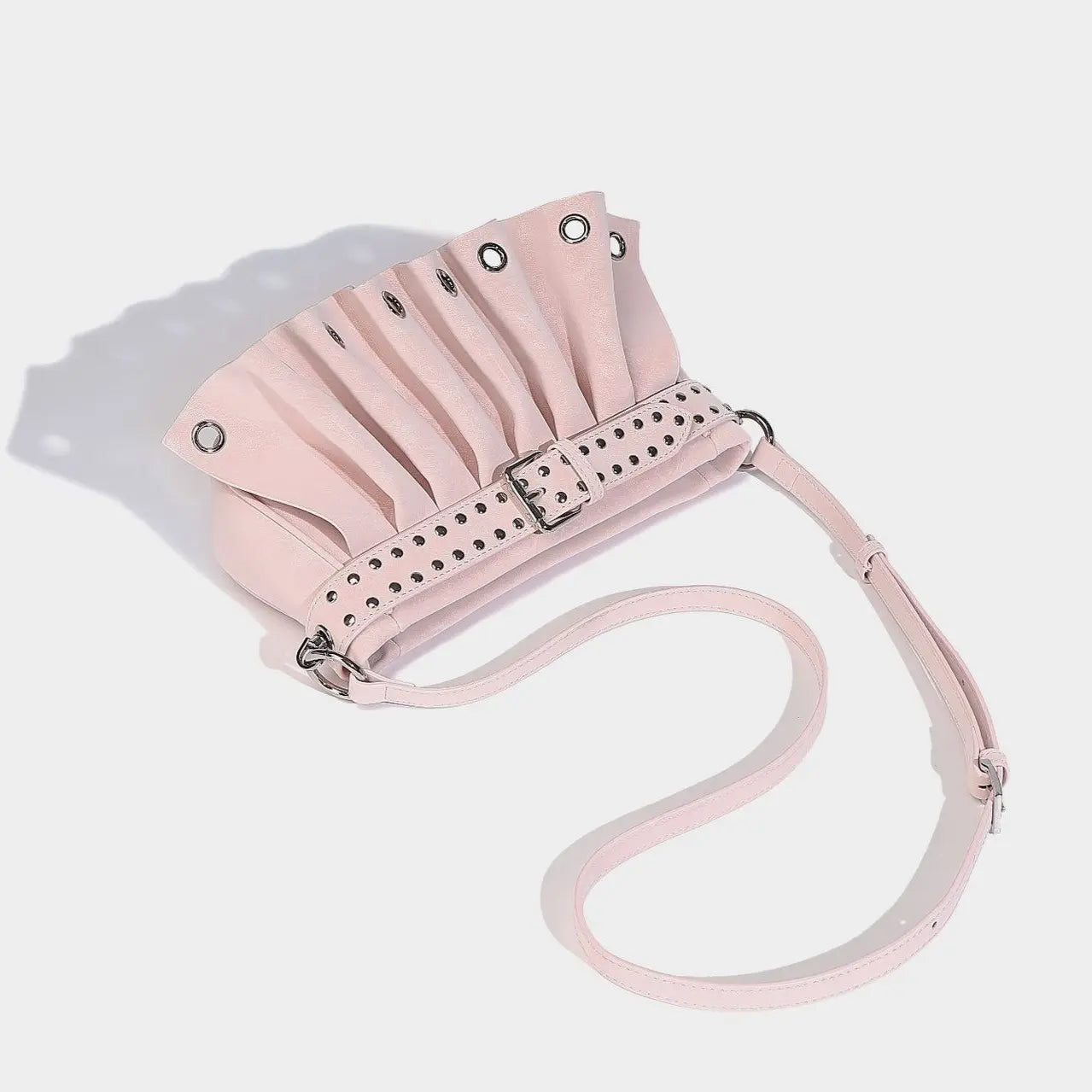 RIVET PLEATED STREET BAG - リベットプリーツ ストリート バッグ Mira Gemini