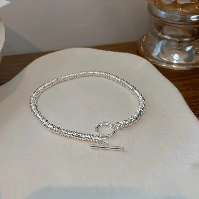 GEOMETRIC SILVER BRACELET Mira Gemini