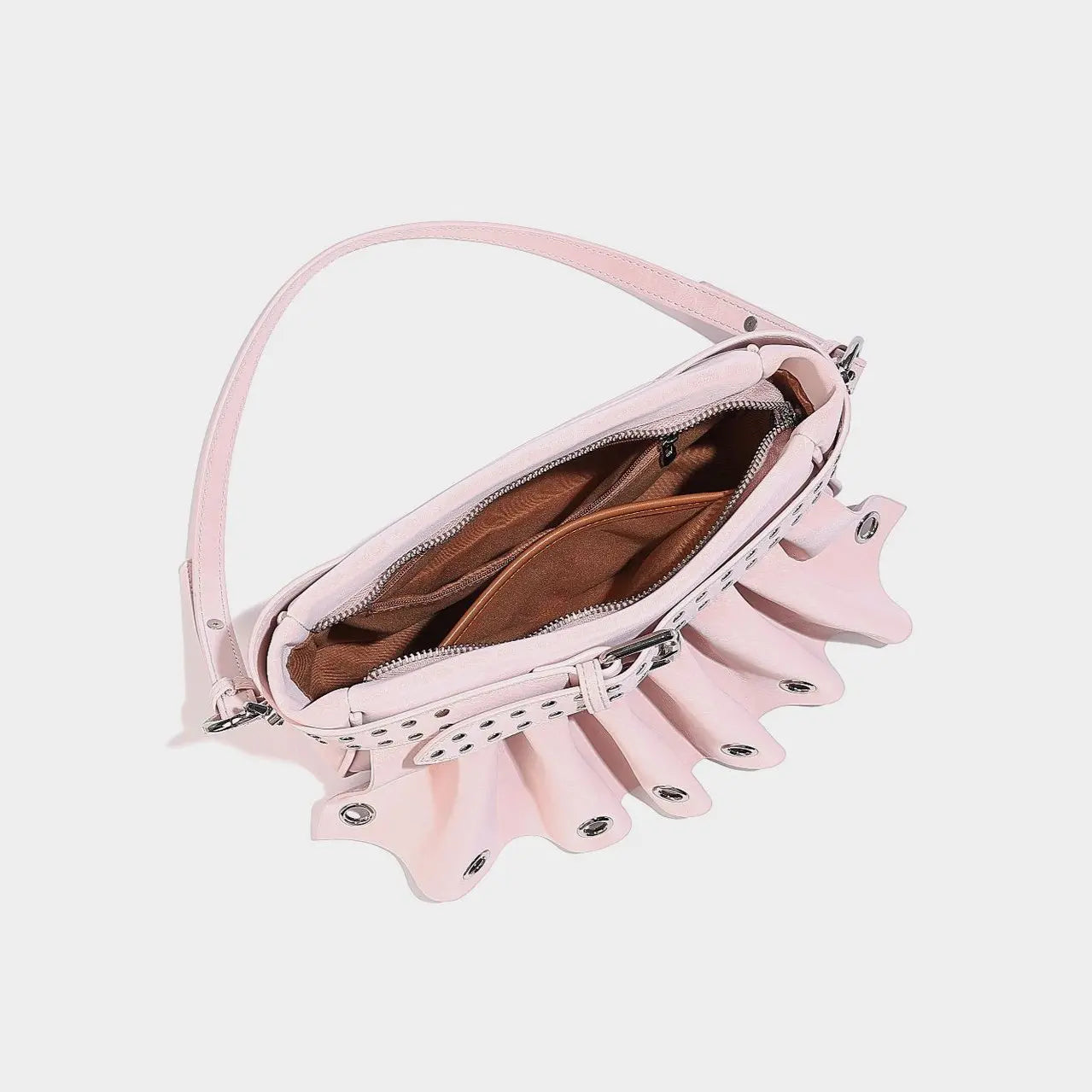 RIVET PLEATED STREET BAG - リベットプリーツ ストリート バッグ Mira Gemini