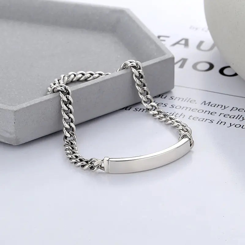 MINIMAL CHAIN SILVER BRACELET Mira Gemini