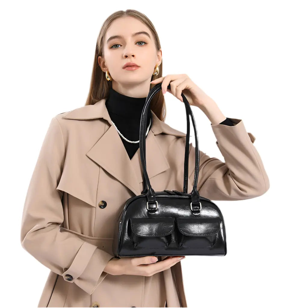 VINTAGE PU SHOULDER BAG - ヴィンテージライクPUショルダーバッグ Mira Gemini
