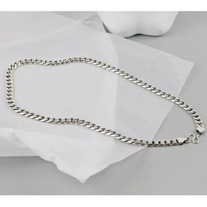 SIMPLE HEAVY CURB CHAIN NECKLACE - ヘビーカーブチェーン Silver925 ネックレス Mira Gemini
