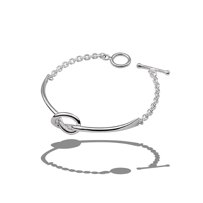 KNOT LINK SILVER BRACELET Mira Gemini