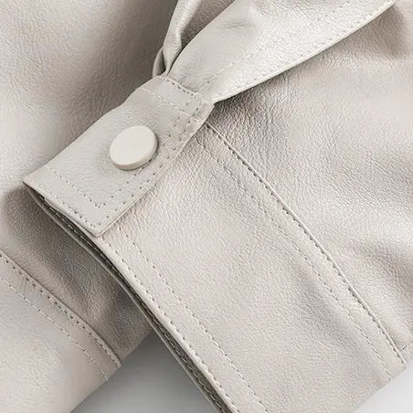OVERSIZED FAUX LEATHER JACKET - オーバーサイズフェイクレザージャケット Mira Gemini