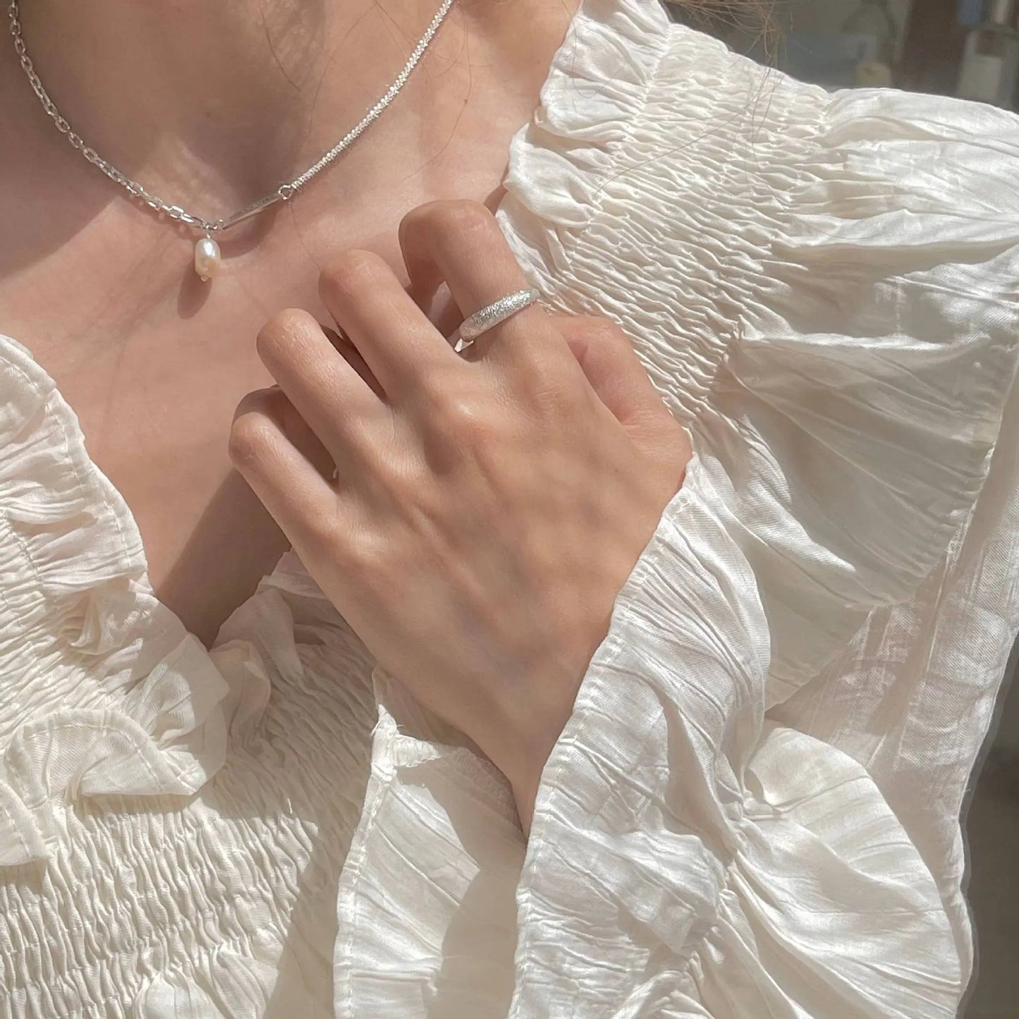ELEGANT PEARL SILVER NECKLACE- Silver925 ネックレス Mira Gemini