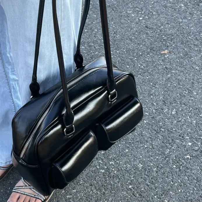 VINTAGE PU SHOULDER BAG - ヴィンテージライクPUショルダーバッグ Mira Gemini