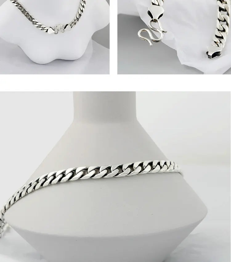 SIMPLE HEAVY CURB CHAIN NECKLACE - ヘビーカーブチェーン Silver925 ネックレス Mira Gemini