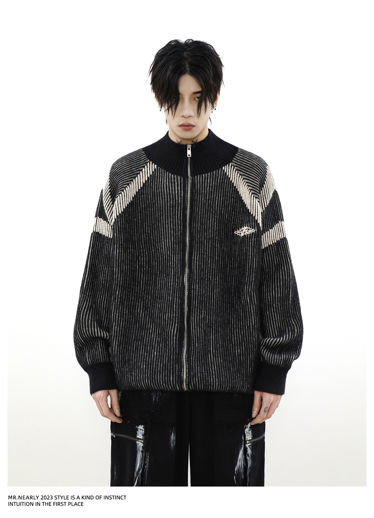 C91 RIBBED ZIP KNIT(リブジップニット)