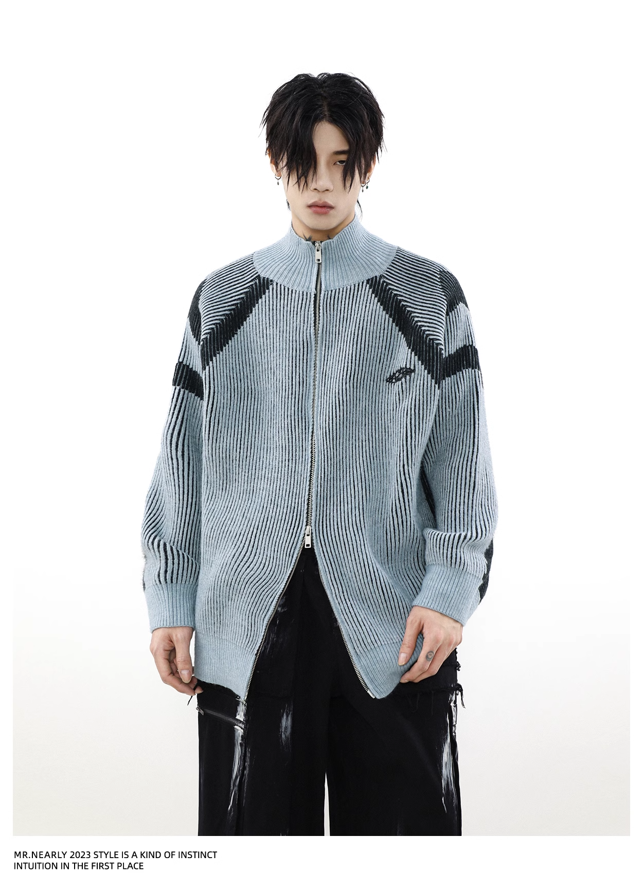 C91 RIBBED ZIP KNIT(リブジップニット)