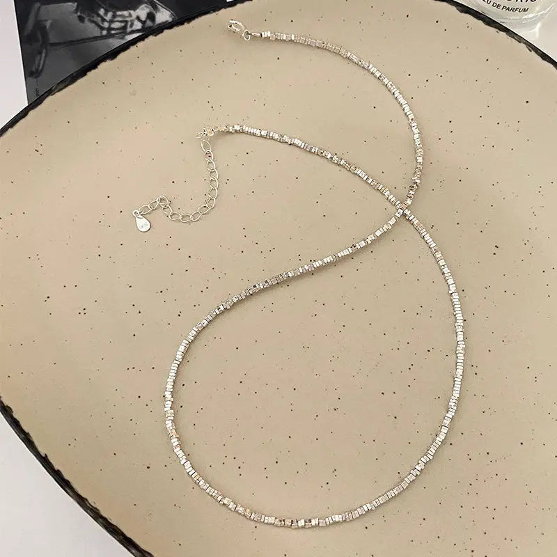 MINIMAL SILVER CHAIN NECKLACE Mira Gemini